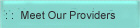 ::  Meet Our Providers